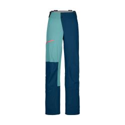 Hardshellov nohavice Ortovox 3L Ortler Pants Women's Petrol Blue